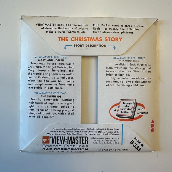 View-Master The Christmas Story Bible Story Vintage 3 Reel Set and Story Booklet - Picture 10 of 10